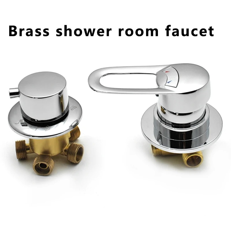 Thermostatic Shower Mixer Tap - Anti-Scald Bathroom Faucet with Threaded Connection for Shower Room, Brass Valve & Ceramic Cartr