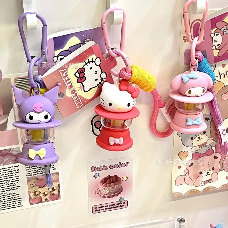 

Sanrio My Melody Hello Kitty Anime Kawaii Ins Lovely Doll Pendant Cute Night Light Creative Bag Decoration Gifts for Kids