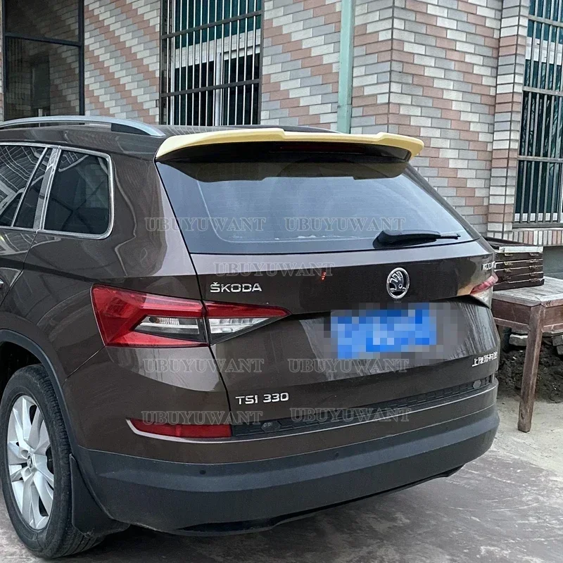 New Design High Quality ABS Material For Skoda Kodiaq 2017 2018 2019-2023 Spoiler Primer Paint Rear Trunk Roof Rear Spoiler