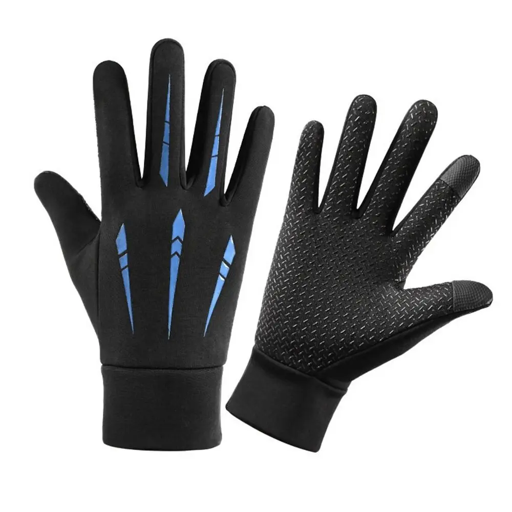 Men Winter Waterproof Cycling Gloves Outdoor Sports Running Motorcycle Ski TouchScreen Fleece Gloves Non-slip Warm Full Fingers