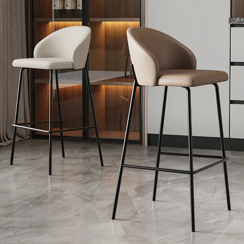 

Luxury Chair Bar Kitchen Stool Nordic Chairs Backrest Comfortable Stools Salon Height Beauty Home Tabourets De Bar Furniture