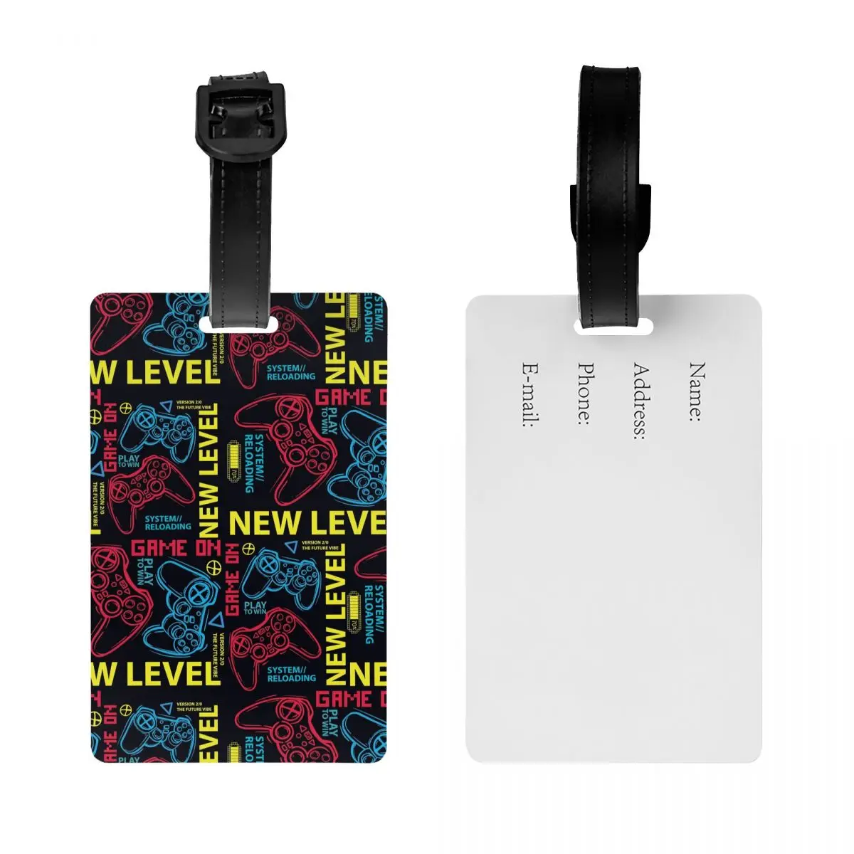 Custom Game Controller Luggage Tag Privacy Protection Gamer Gift Baggage Tags Travel Bag Labels Suitcase