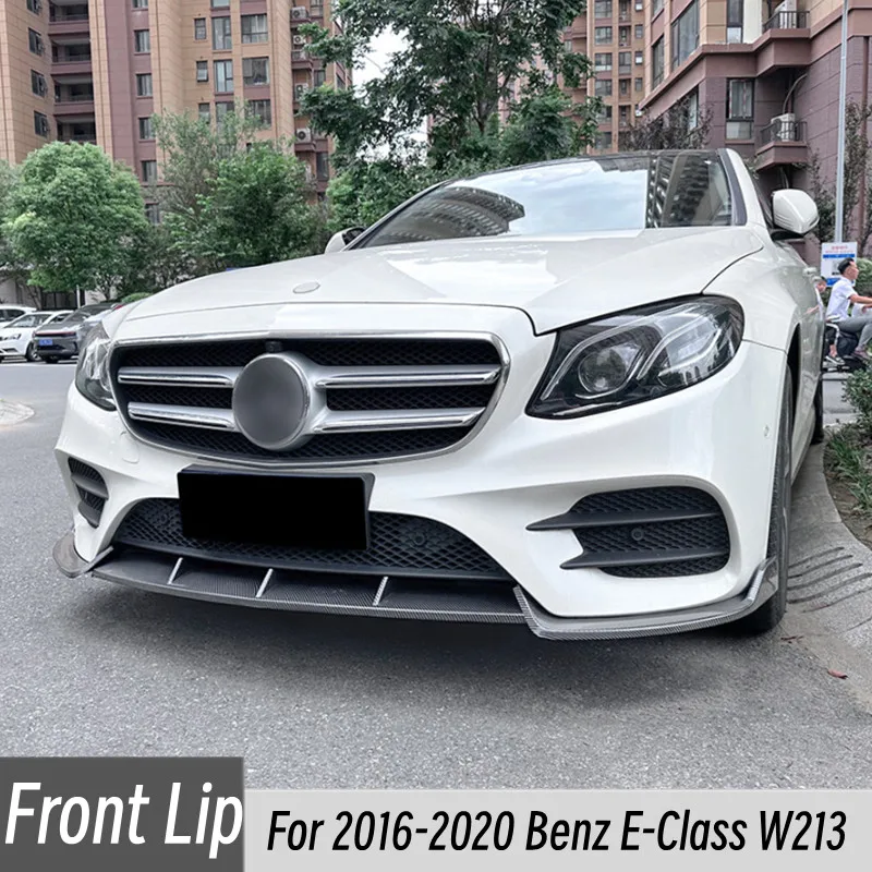 

For 2016-2020 Mercedes Benz E-Class W213 3pcs/Set ABS Plastic Car Front Bumper Lip Splitter Diffuser Body Kit Spoiler Trim
