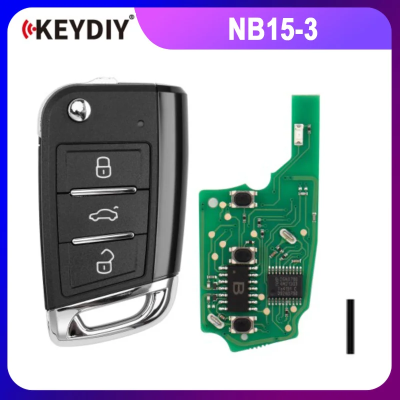 KEYDIY KD NB15-3 Universal Flip Remote Key 3 Buttons Compatible with VW MQB Type