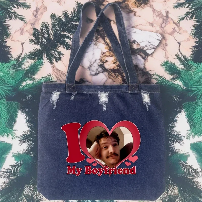 

Pedro Pascal My Boy Friend Retro Shoulder Bag Women's Cowboy Crossbody Bags Fashion Ladies Denim Sling Capacity Designer Bag