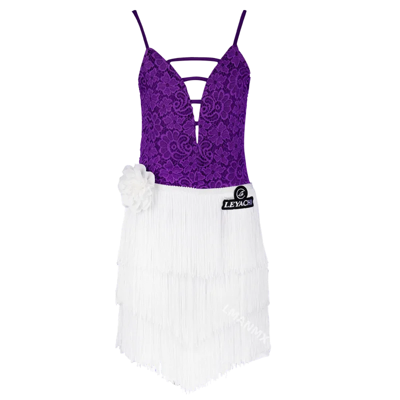 2025 primavera/verão novas roupas de prática feminina, roupas de dança para meninas, roupas de dança latina com borla, roupas infantis