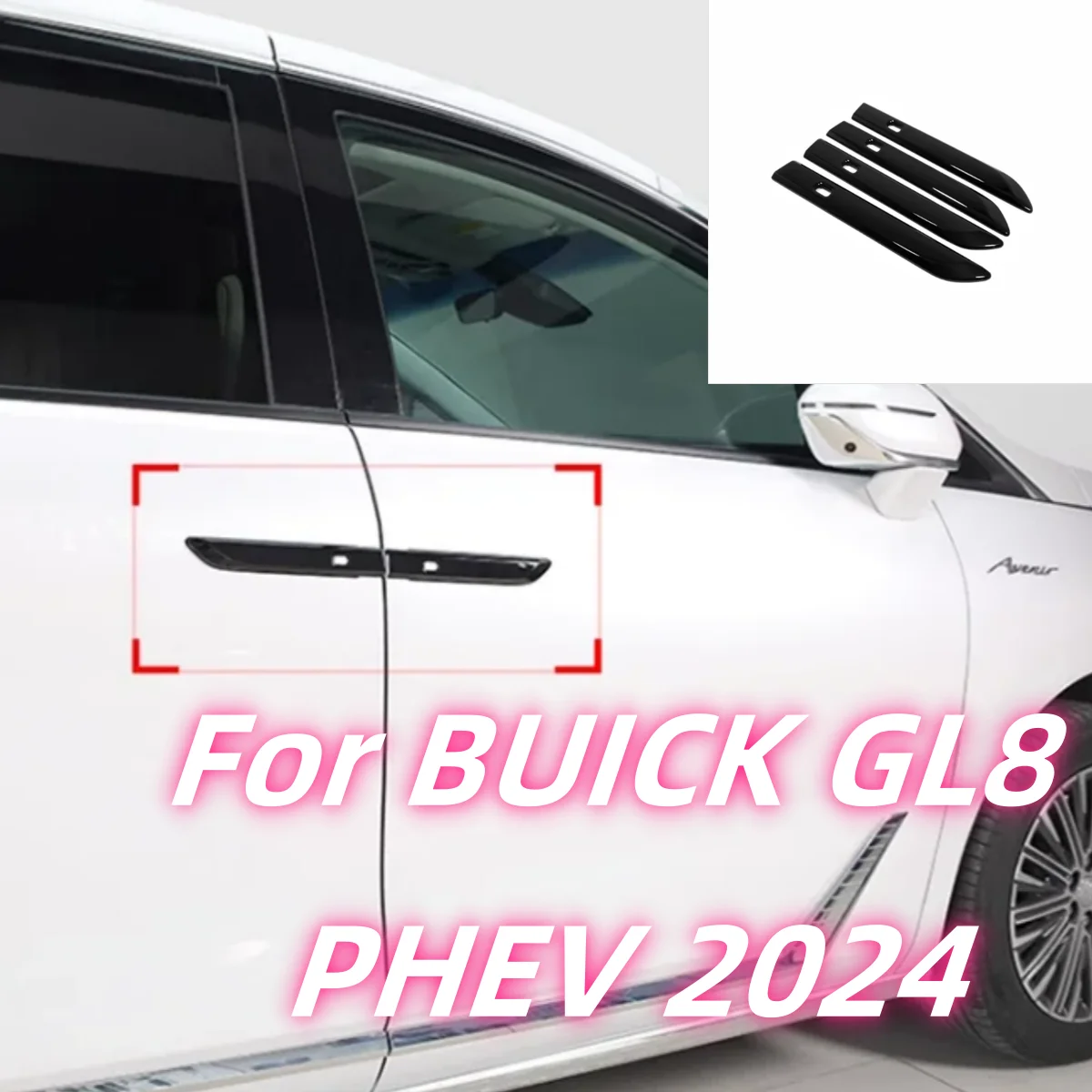 

Защитная крышка дверной ручки автомобиля, накладка для BUICK GL8 PHEV 2024, внешние аксессуары, вид из углеродного волокна