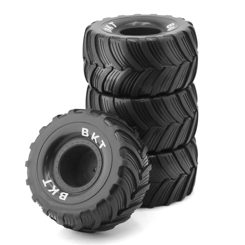 4 pezzi 100 mm 1/10 Monster Truck Buggy pneumatici ruota 12 mm esagonale per parti di aggiornamento per auto 1/18 Losi Mini LMT RC, nero