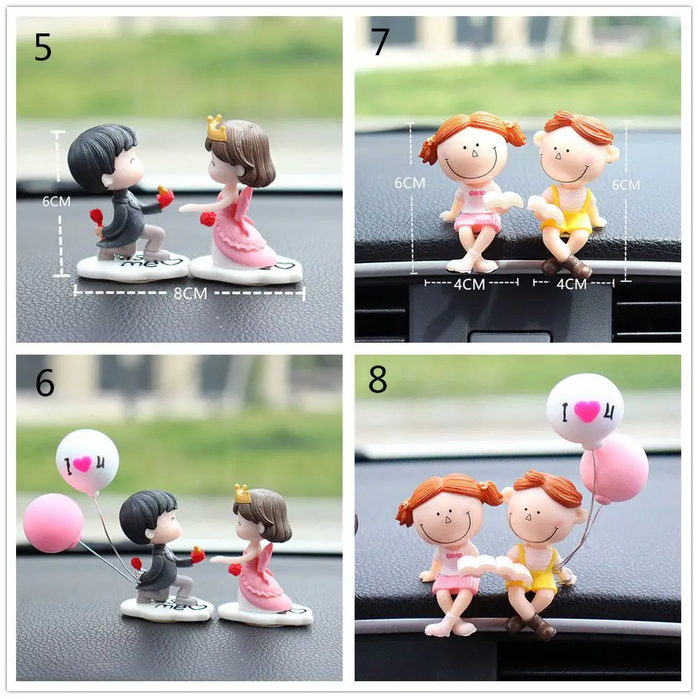 Lovely Couple Girl Boy Car Air Vent Ornaments Decor Auto Interior Accessories Home Decor Birthday Statues Gift