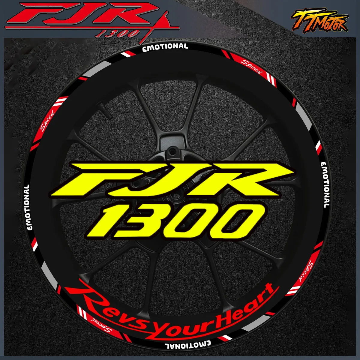 

For FJR1300 FJR 1300 Moto Tire Wheel Hub Stickers Rim Stripe Inner Ring Tape Vinyl Reflective Decal Motorcycles Accessories