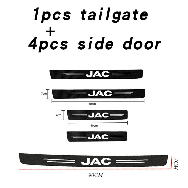 Leather Car Door Sill Plate Protector Stickers For JAC Refine J3 J4 J7 JS2 JS3 JS4 KR1 S2 S3 S4 S5 S7 Vapour T8 car Accessories