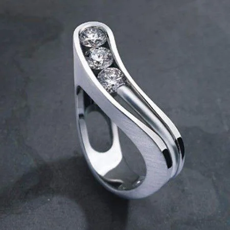 New Silver 925 Jewelry Irregular White Zircon Openwork Ring For Men and Women Party Wedding Jewelry Gifts Drop Shipping