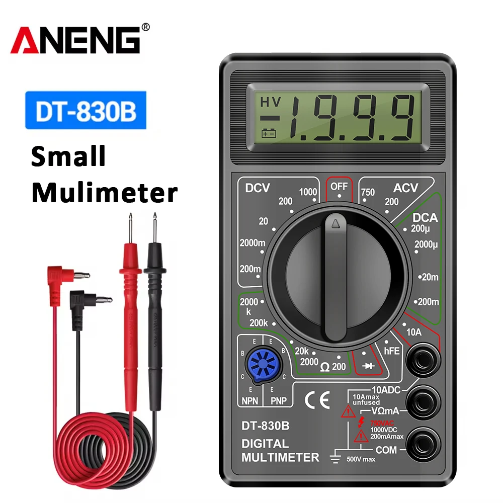 ANENG DT830B Multimeter Tester Handheld Multimetre Digital Multimeters Professional Multi Meter Multimetro Ohm Maltimeter Tools