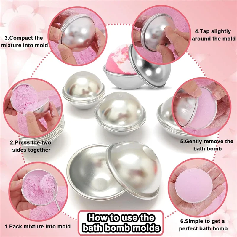 ALIM-Moldes para bombones de baño, molde para bombones de baño de metal de 2,1 pulgadas, prensa para bombones de baño para suministros de fabricación de bricolaje, para manualidades