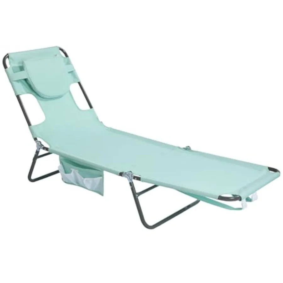 

SunnyFeel Lounge Beach Chair for Adults with Face Hole, Backpack Reclining Beach Chairs Lay Flat, Sun Face Down Tanning Chair,