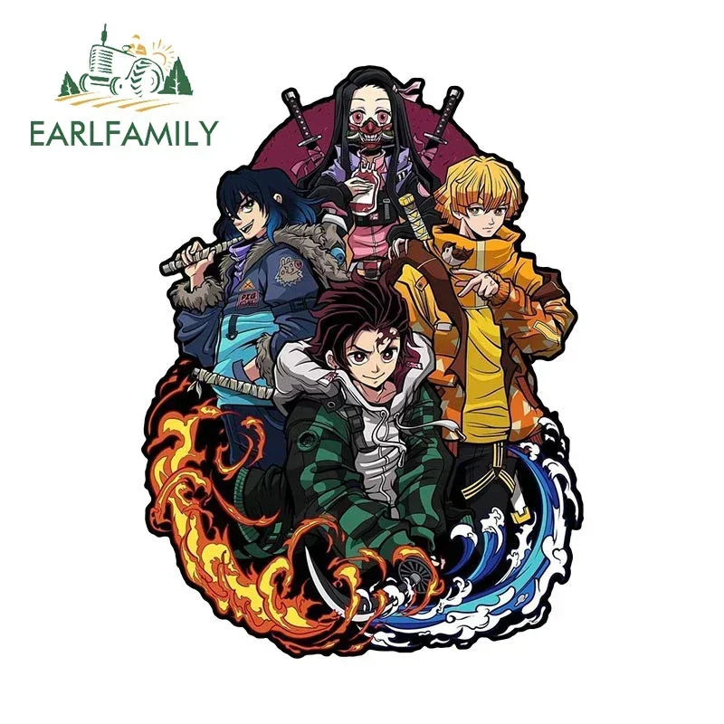 

EARLFAMILY 13 см х 9,7 см забавные аниме персонажи автомобильные наклейки водонепроницаемые модные наклейки автомобильные аксессуары бампер декор для шлема