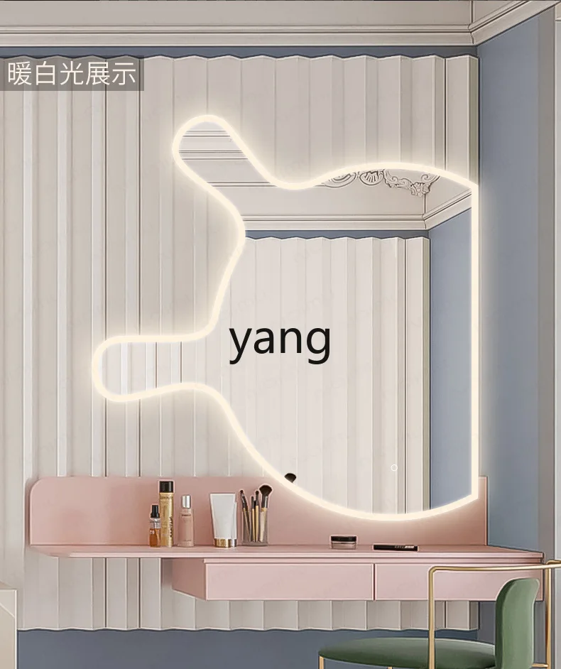 مرآة حمام ذكية على شكل خاص لآذان أرنب، مرآة تزيين مثبتة على الحائط #5