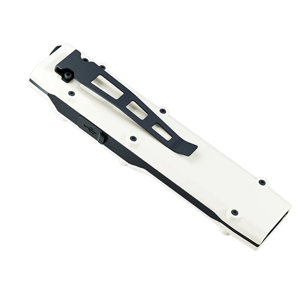 LED Ultra-thin Flashlight with Digital Display Ultra Slim Pocket Flashlight Flat Shape Flashlights for Outdoor Home Emergencies