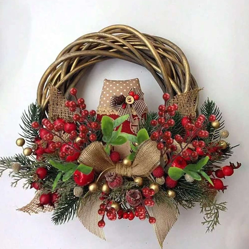 Künstliche Pflanze Holly Little Red Fruit Weihnachten Neujahr Home Room Schöne Dekoration Outdoor Yard Bonsai Hochzeit Geschenkbox Füllstoffe – Detail 2