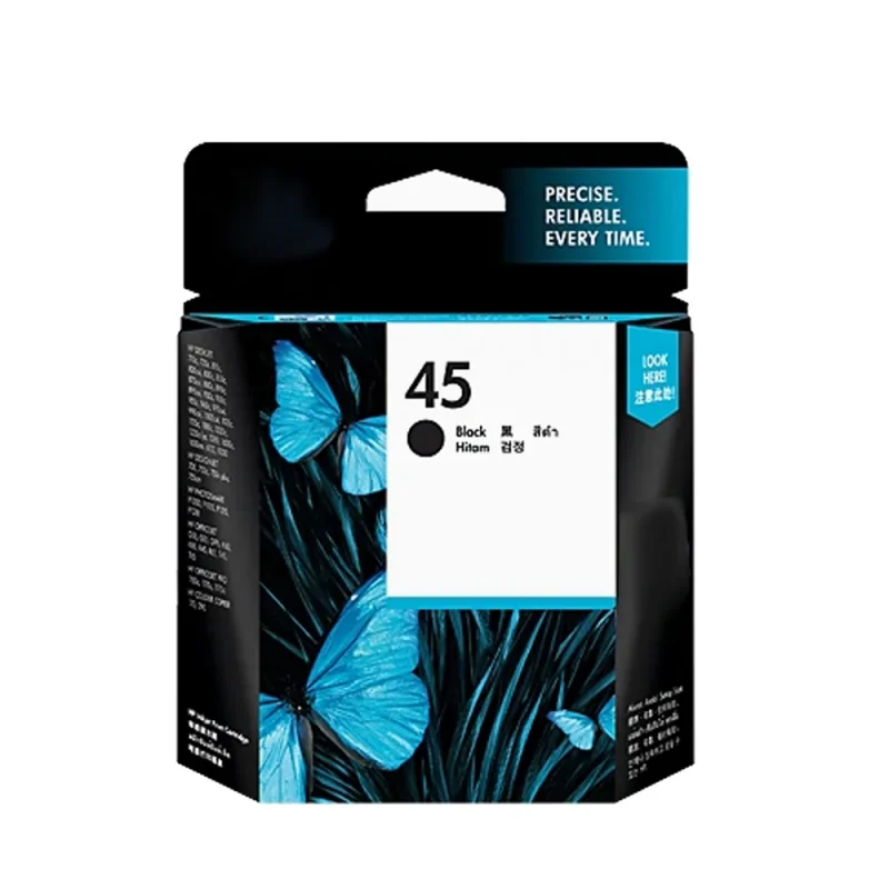 

Original New 45 51645A Ink Cartridges Replacement for H P 45 Black for H P 1180C 1220C 6122 9300 P1100 P1215 FAX 1220 1220xi