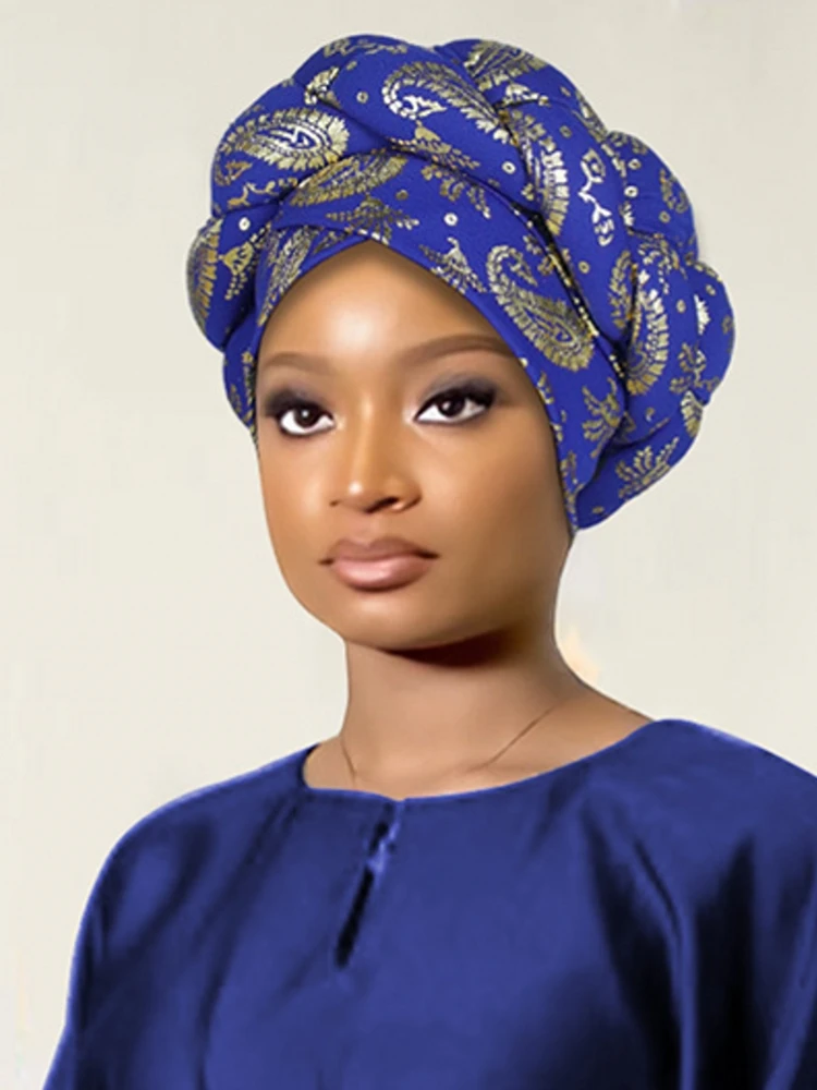 

Блестящая плиссированная шапка-тюрбан для всего тела для женщин, 2021, женские повязки на голову, мусульманский платок, шляпа, тюрбан, Mujer, африканский головной убор