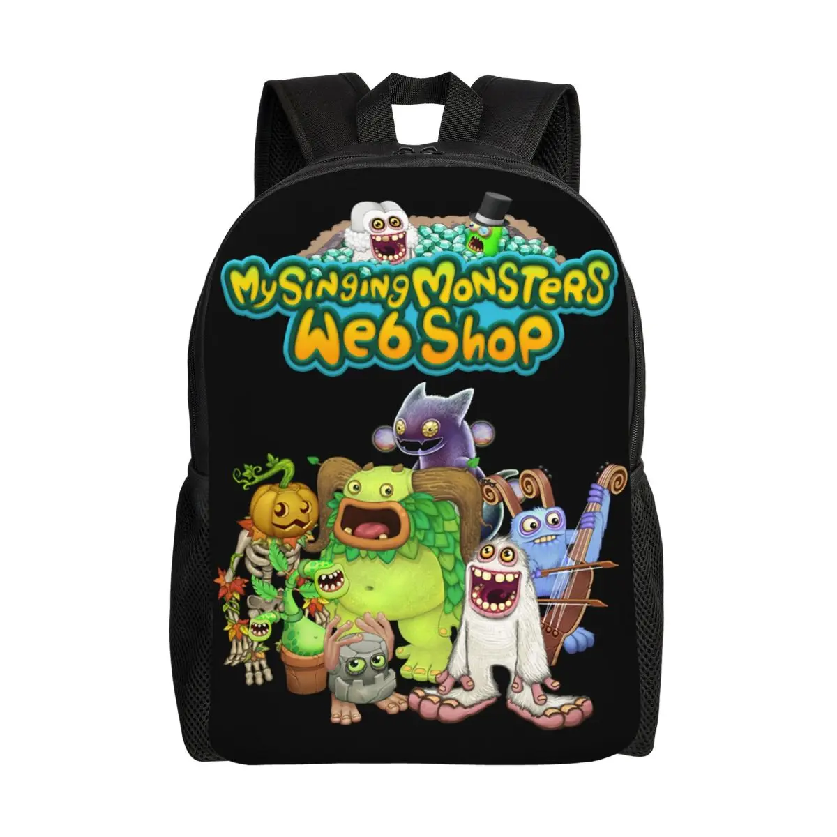 

Custom 3D Printing My Singing Monsters Backpacks for Boys Girls School College Travel Bags Men Women Bookbag Fits 15 Inch Laptop