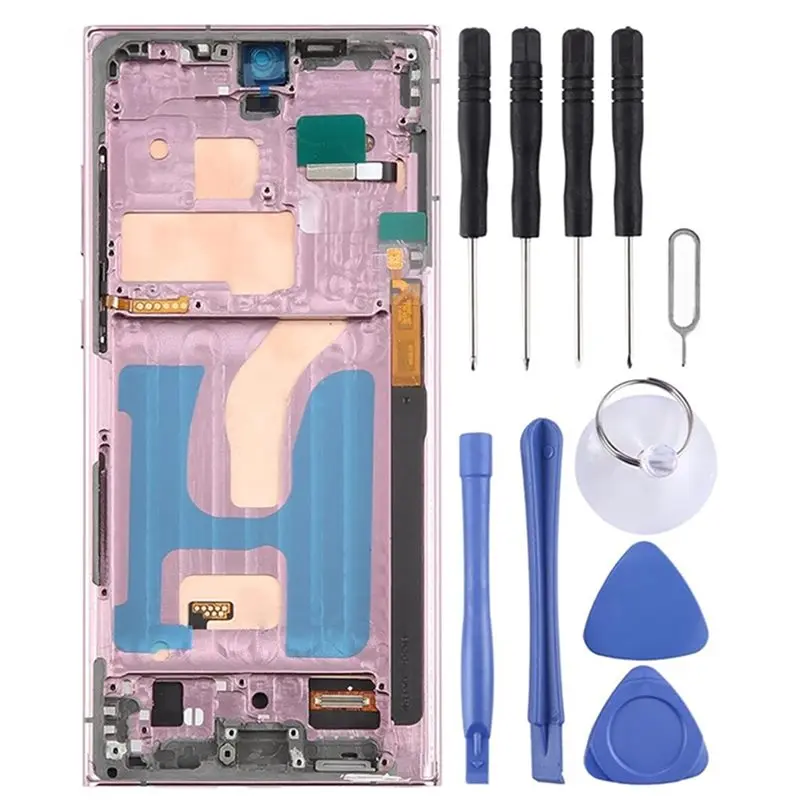 For PURPLE Compatible For Galaxy S22 Ultra 5G SM-S908B 6.72 Inch LCD Screen Digitizer TFT Full Assembly