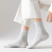 5Pairs Breathable Short Tube Socks Men Solid Color Simple Cotton Ankle Socks Hosiery Sports Mid-Calf Socks Summer