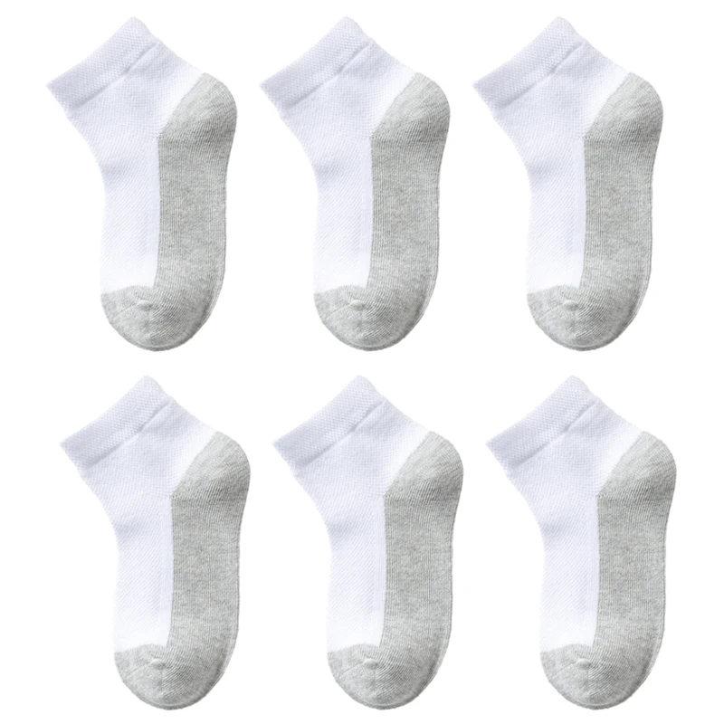 6 أزواج من الجوارب القطنية للأطفال والأولاد والبنات للأطفال الصغار جوارب رياضية لطلاب المدارس جوارب قصيرة عصرية ناعمة للربيع والخريف