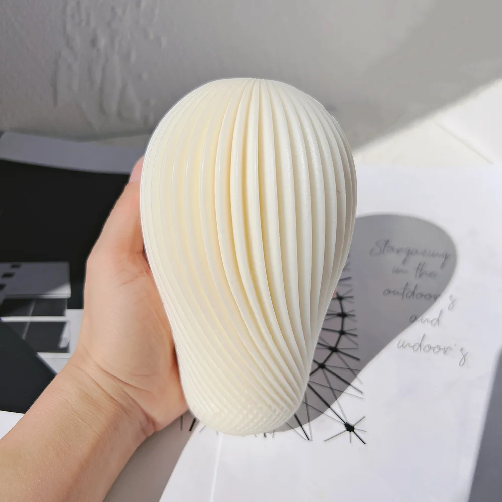 Spiral Balloon Design Candle Silicone Mold Round Twirl Soy Wax Molds Geometric Swirl Ball Wavy Candle Mould