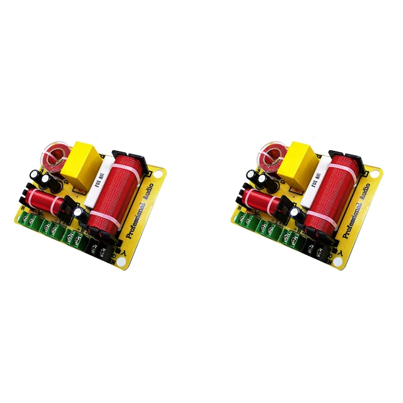 2X 3 Way Speaker Frequency Divider 300W Hifi Crossover Filter Frequency Distributor For DIY Home Speaker Modification