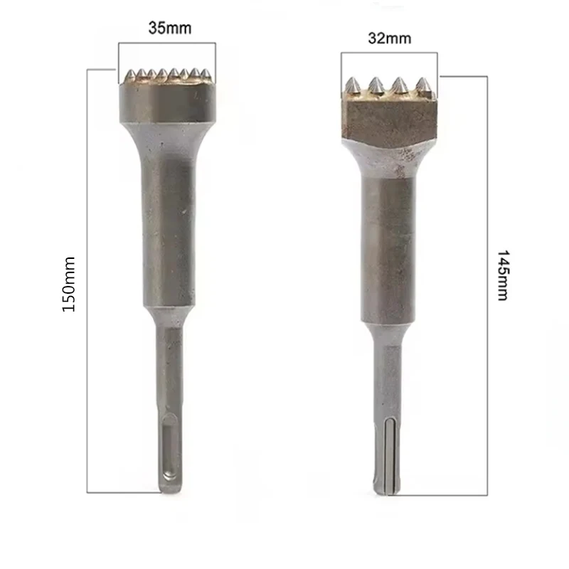 12/16Teeth SDS PLUS Shank Electric Hammer Carbide Chisel Drill Bit For Gouging The Surface Of Concrete Cement Wall Slab Viaduct