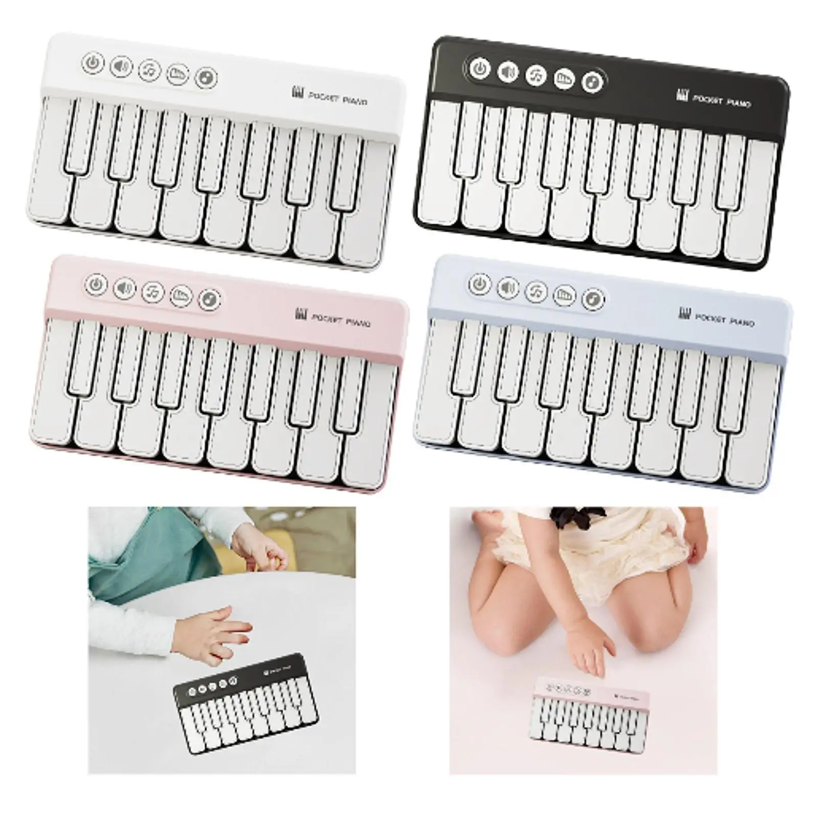 

Light Pocket Piano Musical Pocket Piano Toy for Children's Day Halloween