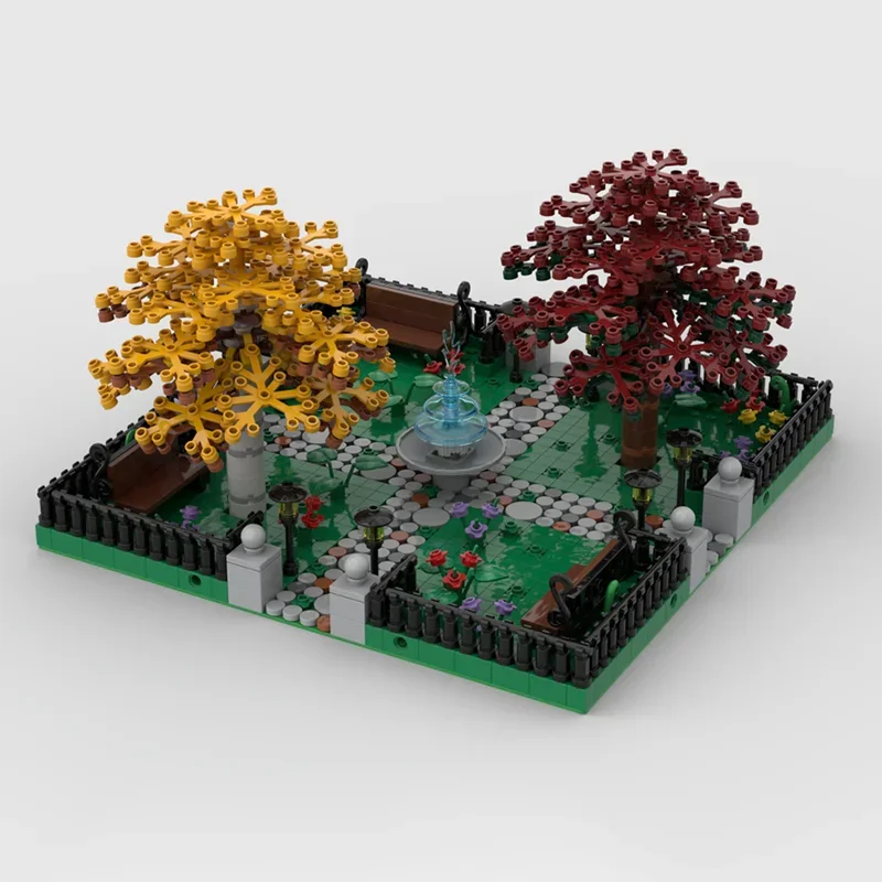 City Building Model Moc Building Bricks Modular Park 2 Model Technology Modular Blocks Gifts Christmas Toys DIY Sets Assembly