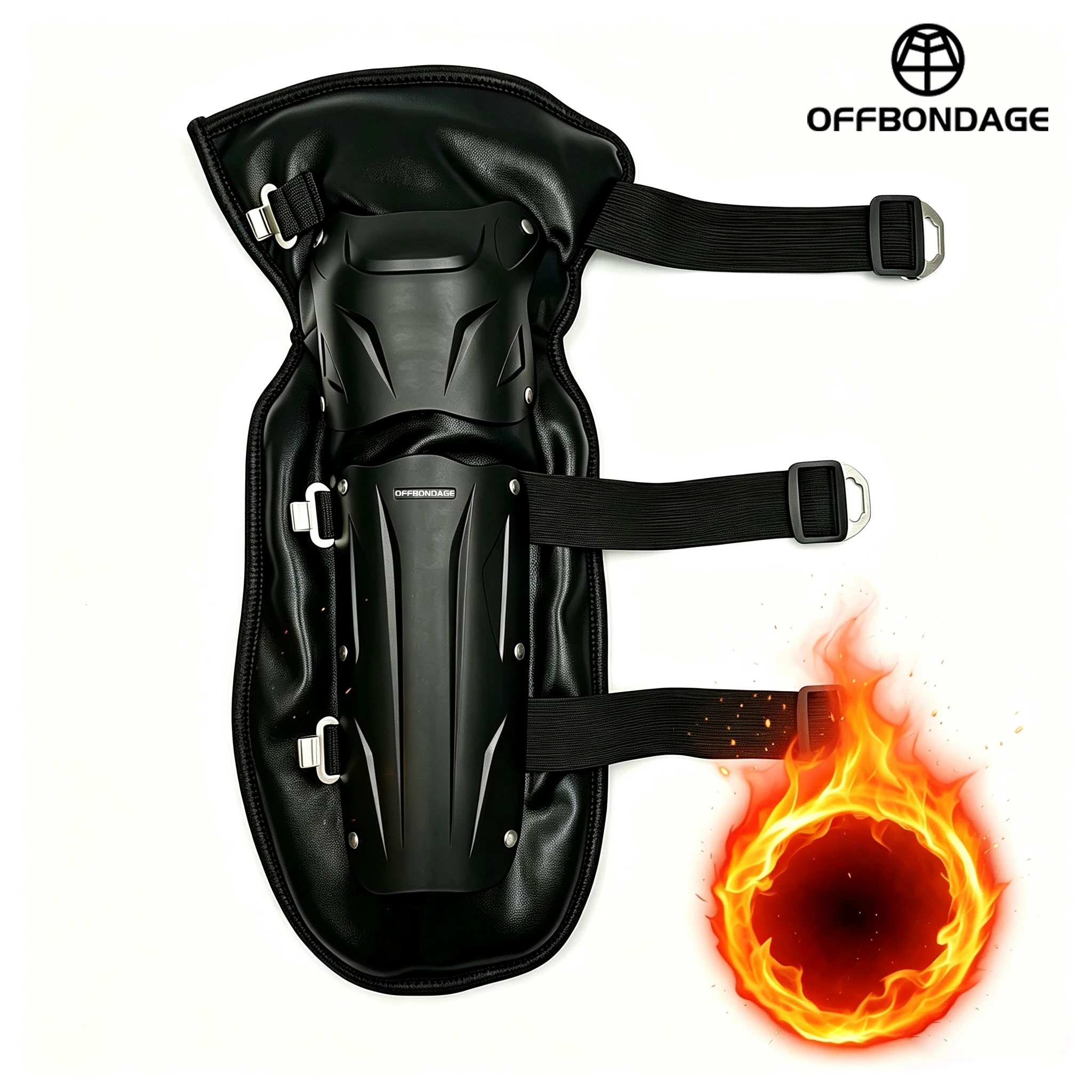 OFFBONDAGE 1Pair Knee Pads Shock Absorption Non-Slip Keep Warm for Outdoor Sports Motorcycle Bicycle cycling Safety Protection
