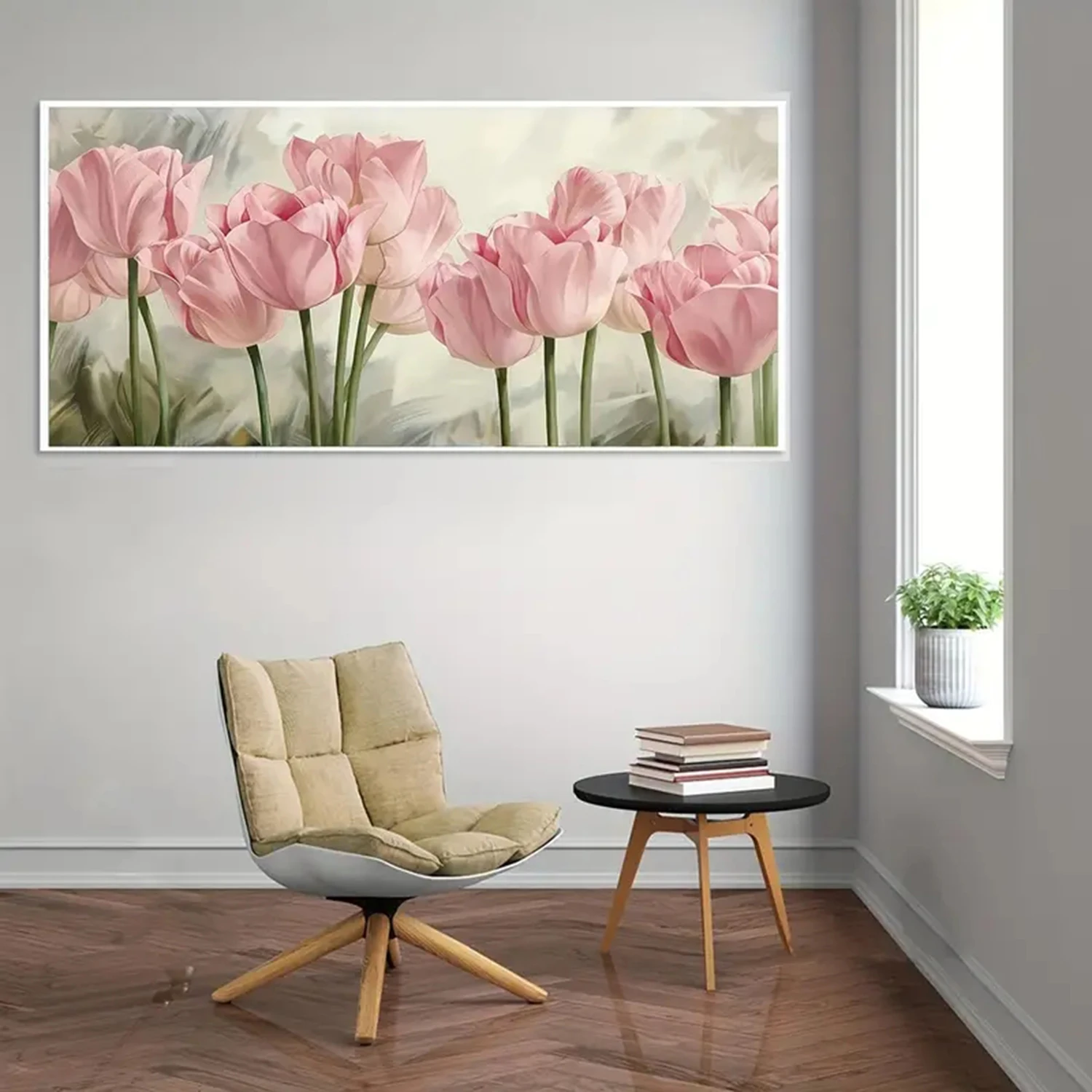 

KAMY YI 5D Diy Boutique Tulip Flower Diamond Painting Cross Stitch Embroidery Mosaic European Style Home Decoration