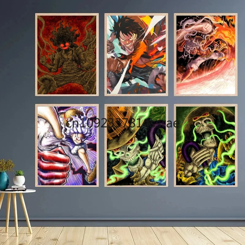 

Classic Anime One Piece Monkey D Luffy HD Poster Canvas Painting Bar Home Wall Aesthetic Art Decoration Wall Painting Gifts