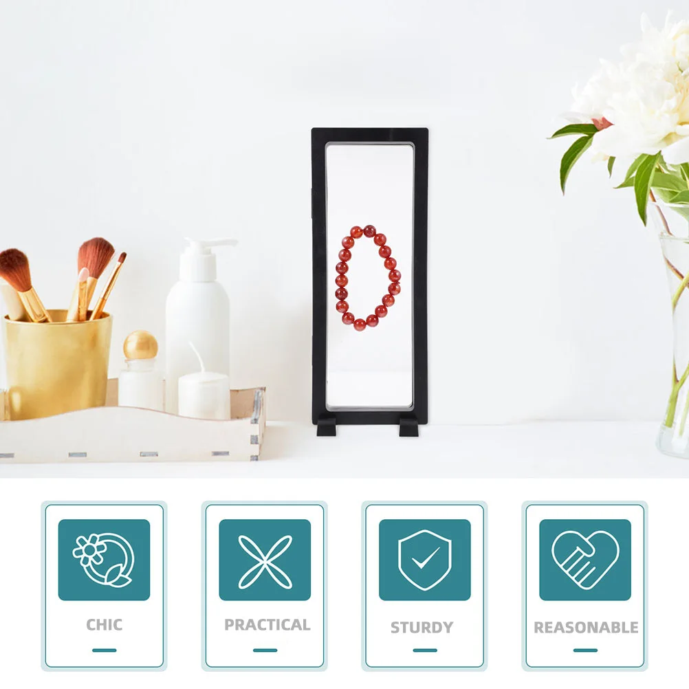 3 set 3D Cases Transparent Jewelry Organizer Ring Earring Storage Stand Dust-Proof Acrylic Display Box For