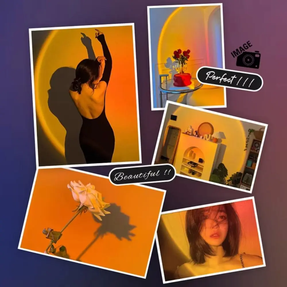 

Освещение настроения RGB Лампа заката Освещение для фотосъемки RGB Освещение Светодиодная проекционная лампа Регулируемая яркость