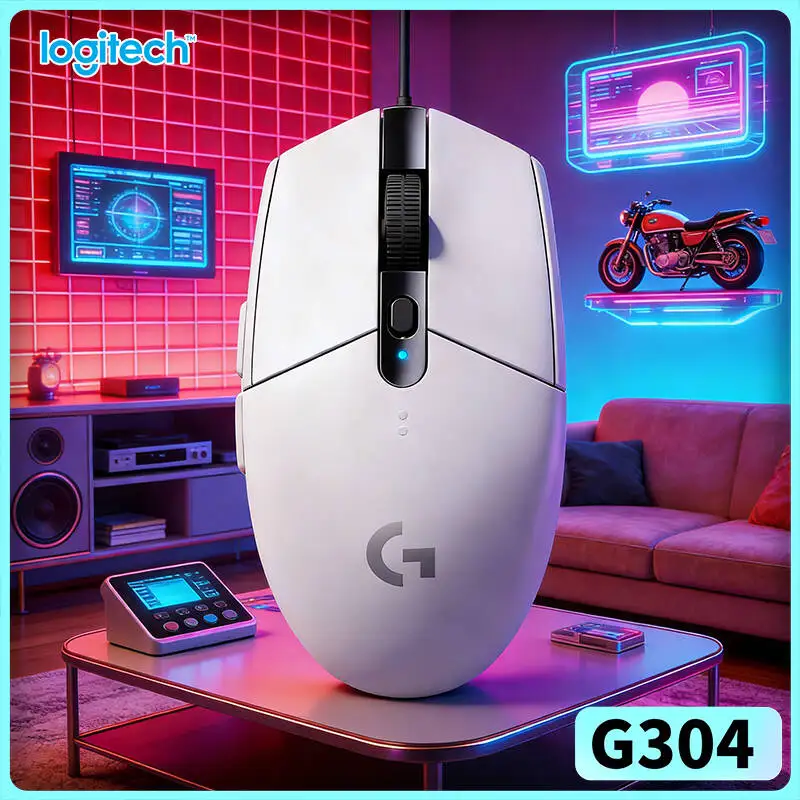 Logitech G304 LIGHTSPEED Wireless Gaming Mouse 12000 DPI 1ms Latency HERO Sensor 250hr Battery Video Portable Users