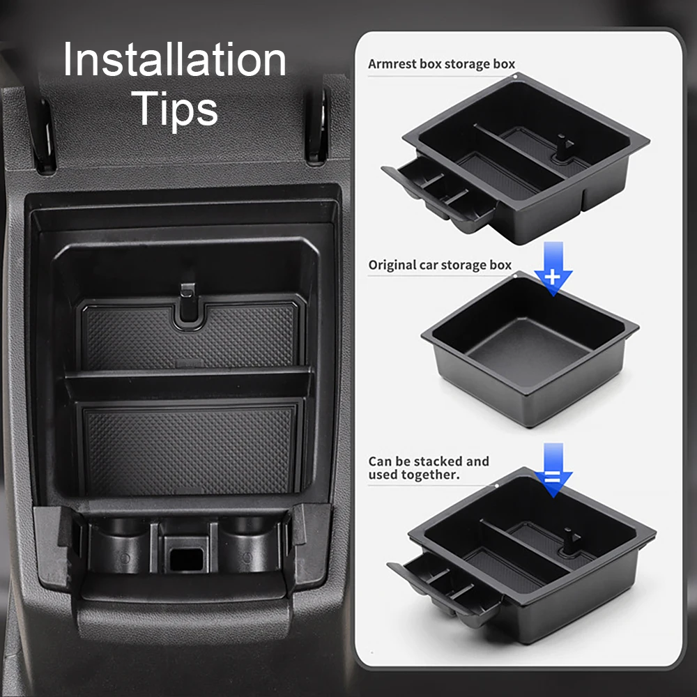 

Car Armrest Storage Box For Chevrolet Chevy Colorado 2023 2024 GMC Canyon Center Console Insert Secondary Organizer Tray
