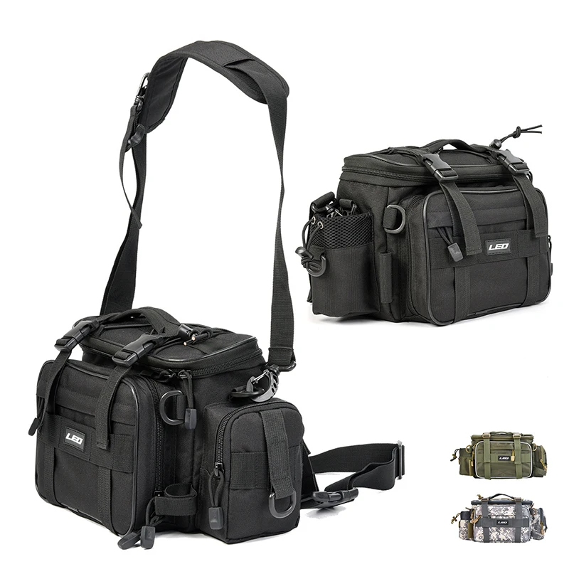 Multifunctional Waist Pack LUYA Bag Single Shoulder Crossbody Camouflage Fishing Tackle Bag Fishing Reel Bait Box Tackle Bag