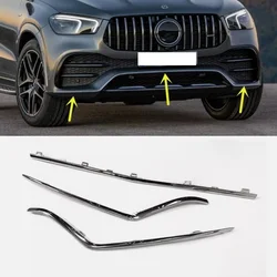 Front bumper chrome decorative strip A1678854505 A1678856803 A1678856903 For Mercedes Benz GLE-Class W167 GLE350 450 2020-2022
