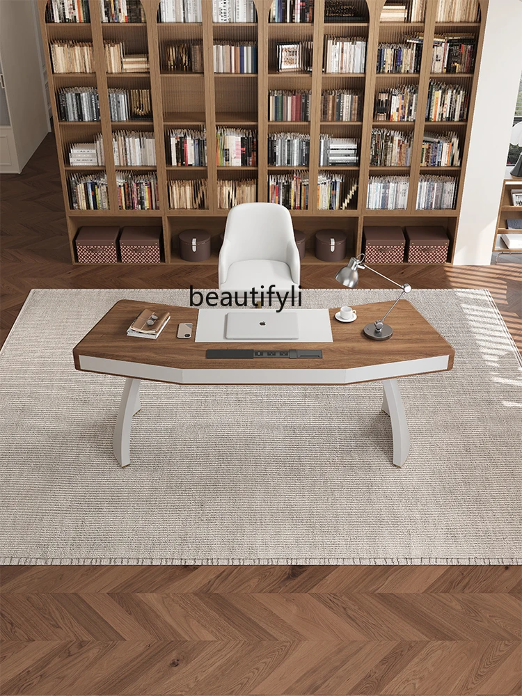 

Light luxury desk, high-end study desk, simple modern home living room corner computer desk