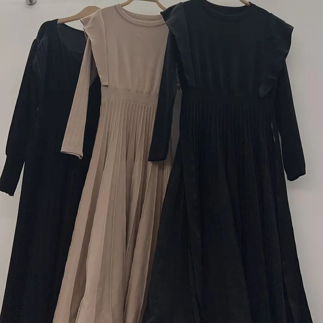 Malha dr feminino outono inverno coreano sle chique camada base pequena fraança vento personali emagrecimento longo dr para casaco