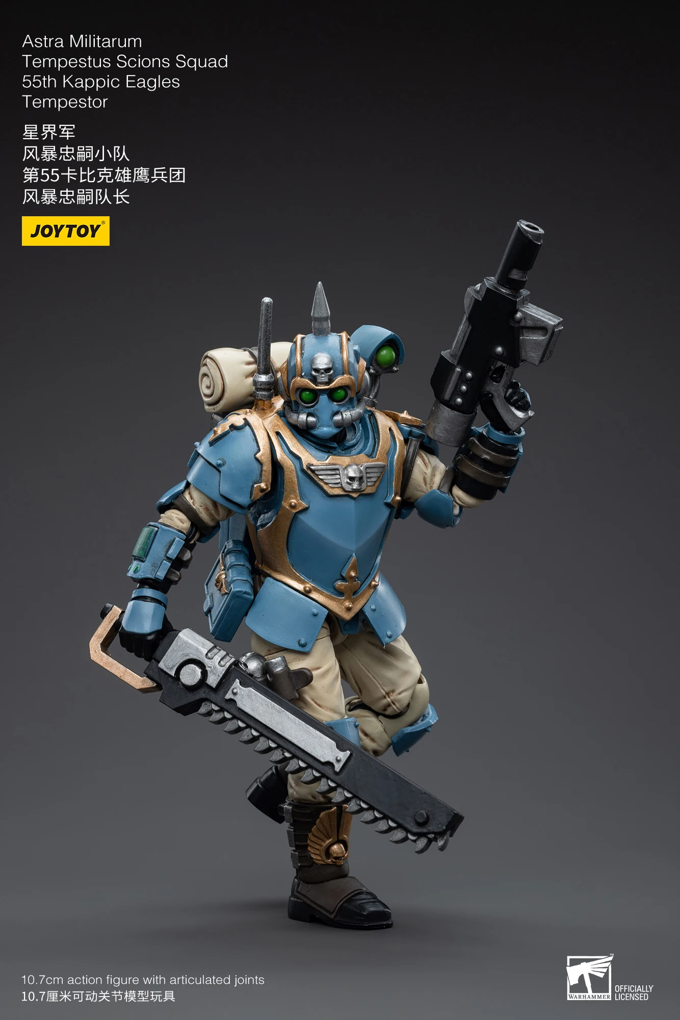 In magazzino JOYTOY 1/18 Action Figure Astra Militarum Tempestus Scions Squad 55th Kappic Eagle Anime modello militare collezione regalo