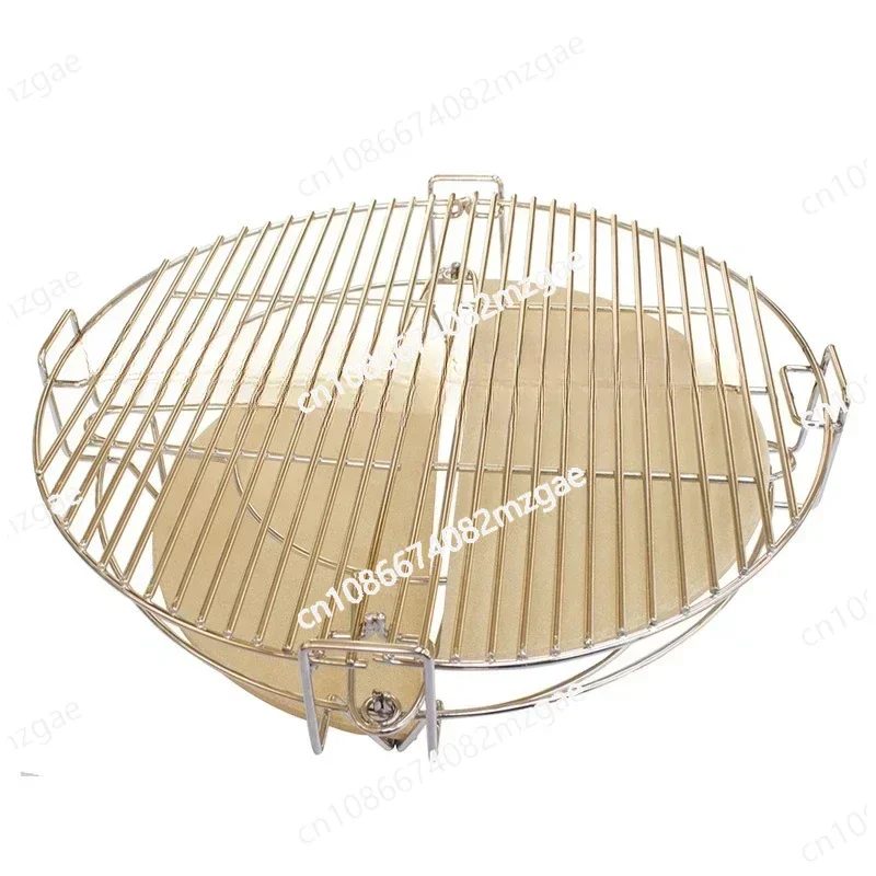 18 Inch Kamado Grill Divide and Conquer Cooking System, BBQ Accessories for Ceramic Grills