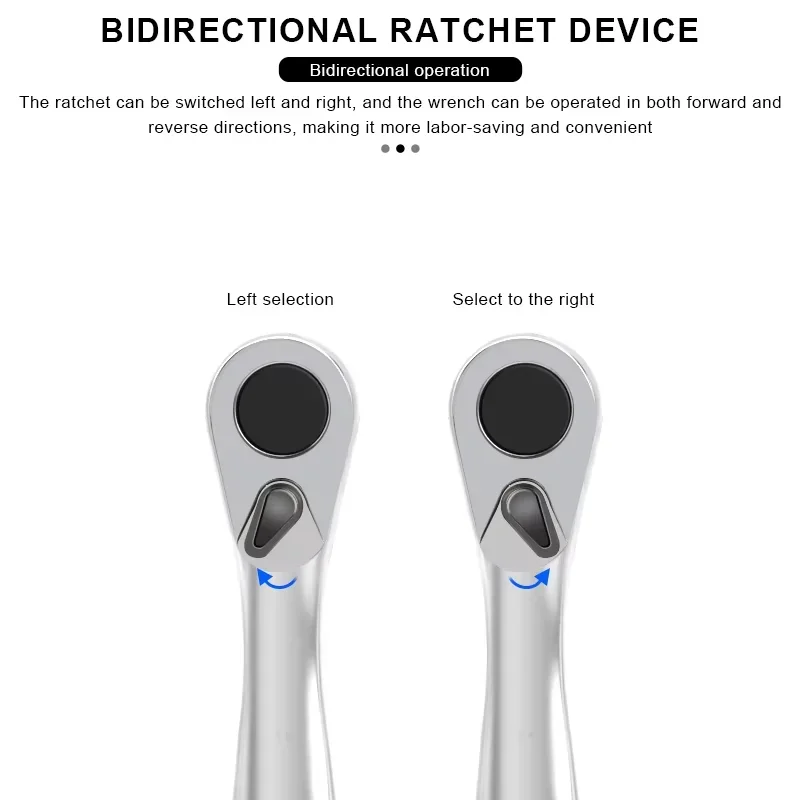 Ratchet Wrench - 1/4 Drive Ratchet Handle with 72 Teeth Quick Release, Screwdriver Bits Hand Tool for Auto Motorcycle Repair image 3