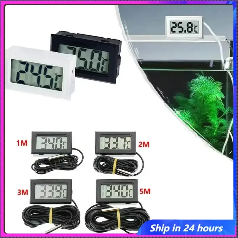 

Mini LCD digital thermometer used for freezer temperature - 50-110℃ refrigerator thermometer indoor and outdoor waterproof probe