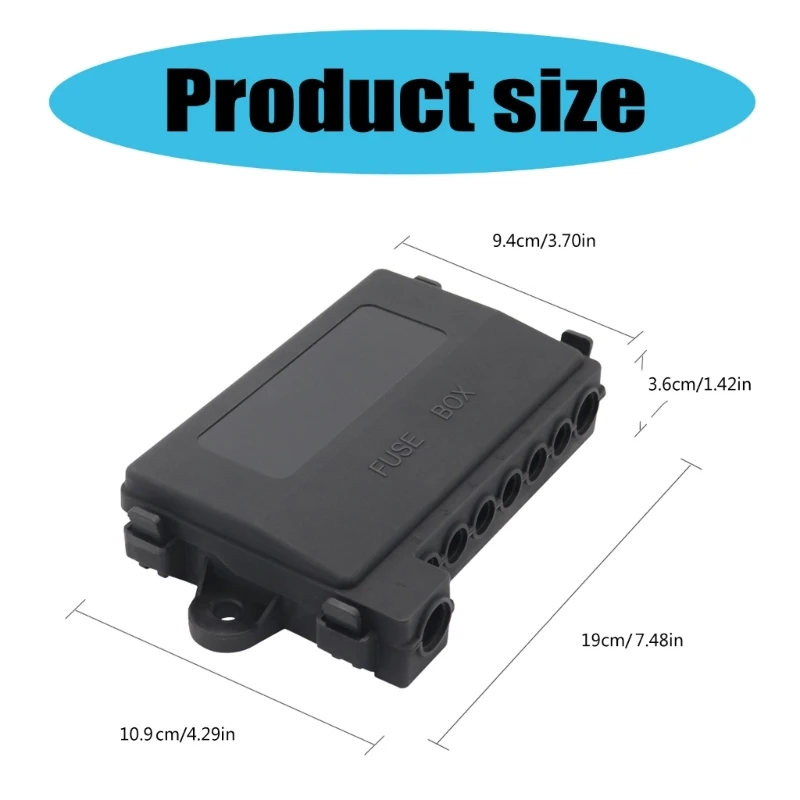 7 Way Car Midi Fuses Box Block Holder 15A～250A Fuses Holder Bolt On Fuses Type Power Distribution for Car Truck